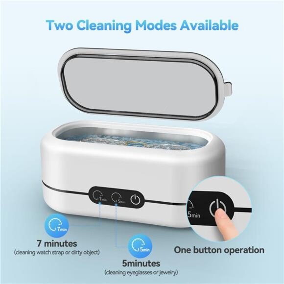 Ultrasonic Jewelry Cleaner Professional 48KHz Machine for Rings Glasses Watch - Picture 4 of 7